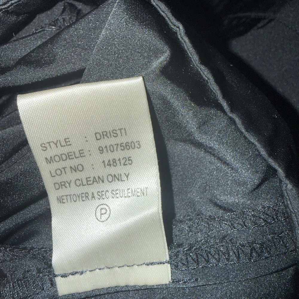 Theory Dristi Black Gray Sleeveless Dress Wool Blend Top Taffeta Bottom  Sz 8 - Picture 8 of 8